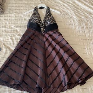 Black & Brown Short Formal Dress